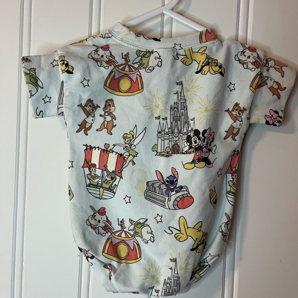 Disney Print White Kids One-Piece Bodysuit dear aspen